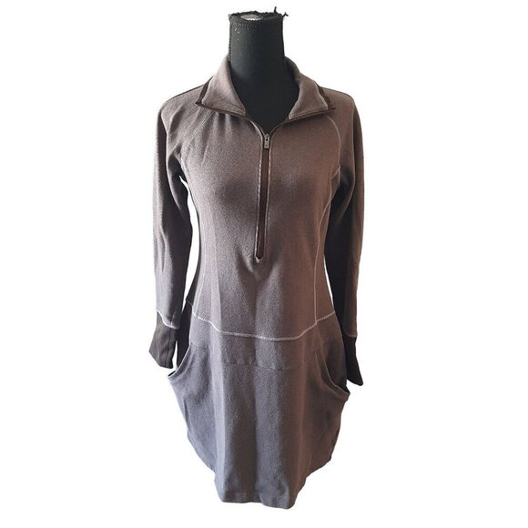 Columbia Omi Wick Brown Long Sleeve Dress Size M Casual Outdoor Active Wear - Picture 1 of 10